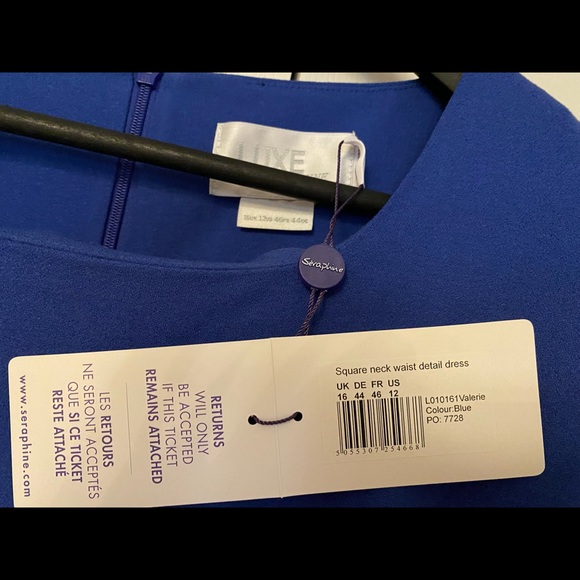 Seraphine’s Royal Blue Tailored Maternity Dress - Picture 9 of 13